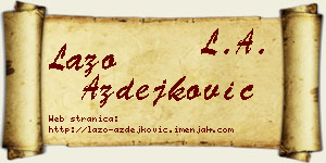 Lazo Azdejković vizit kartica